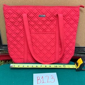 Vera Bradley Red Quilted Tote Bag